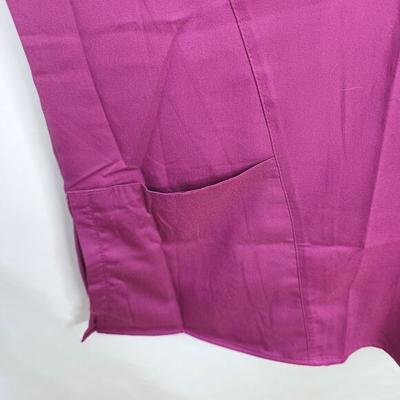 Wonder Wink Women's 4-Pocket V-Neck Short Sleeve Scrub Top #6319 Wine Color 5XL - Picture 8 of 15